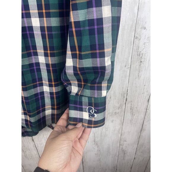 Peter Millar Shirt Mens Large Green Plaid Button Down Preppy Business Academia - Picture 4 of 9